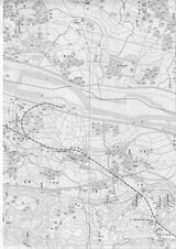 宿河原 砂利採取線が描かれた地形図