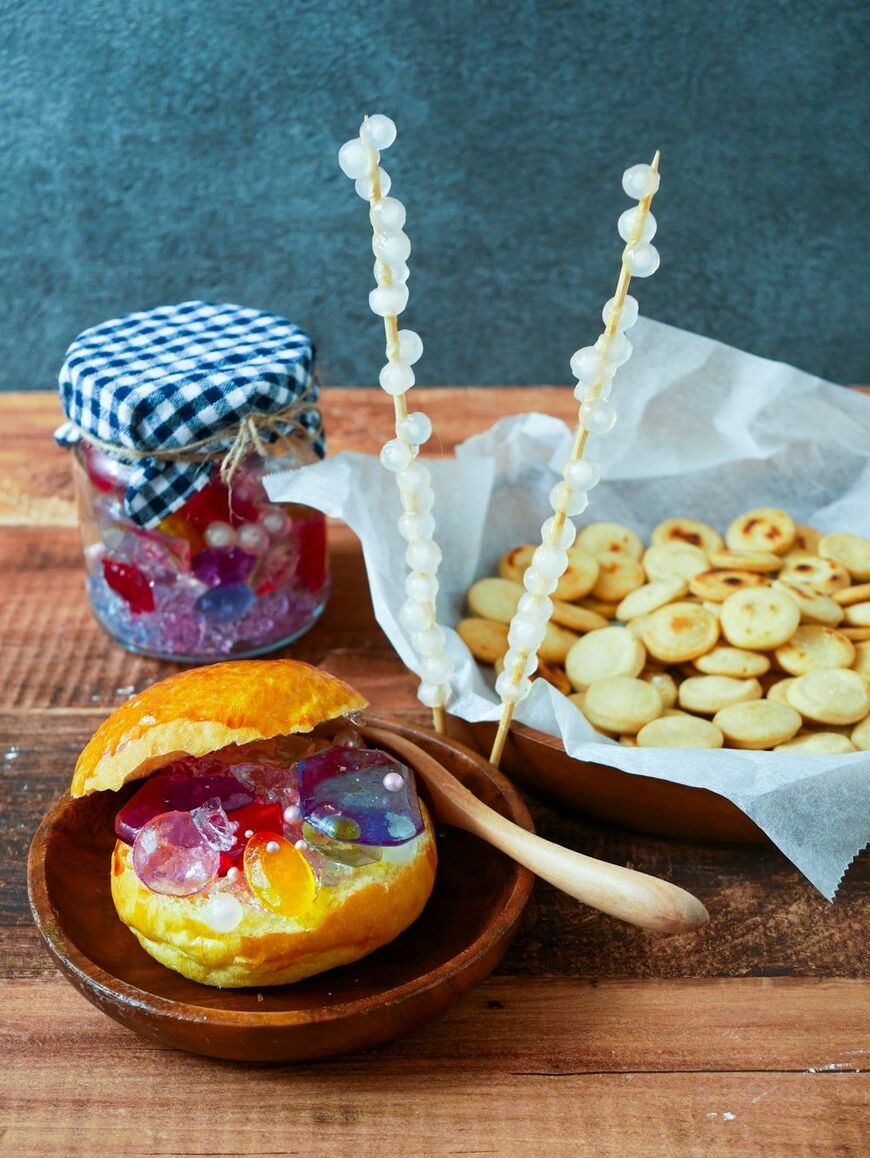 『ダンジョン飯』の宝虫のおやつ３種（写真：梅本さん提供）
