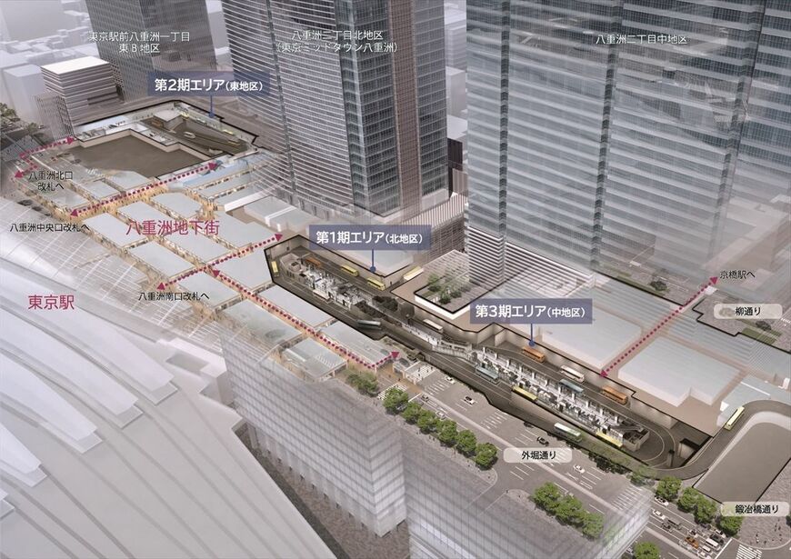 バスターミナル東京八重洲の全体像（画像：UR都市機構）
