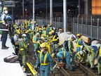 ホーム拡幅のため線路を横に最大約2.3ｍ移動する