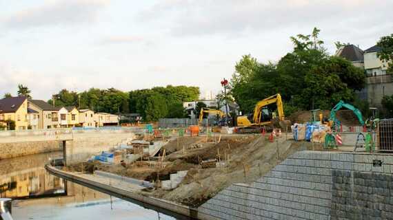 善福寺川の護岸工事