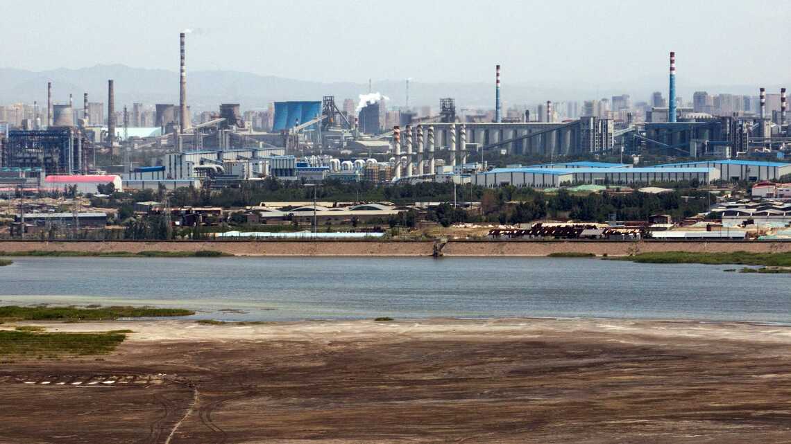 中国のレアアース生産地、内モンゴルの包頭市