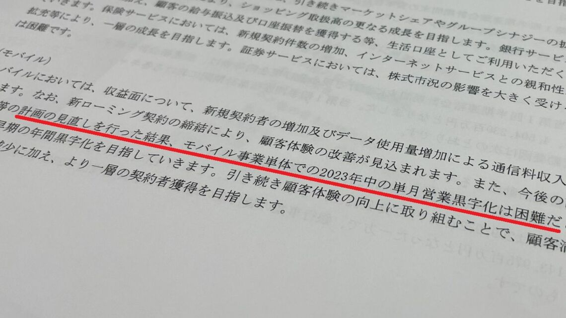 楽天グループの決算短信