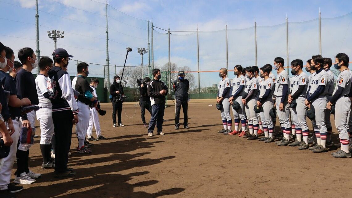 甲子園夢プロジェクトに参加した慶應野球部（写真：筆者撮影）