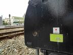 日の丸が貼られたヤンゴン中央駅の入れ替え信号機