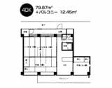 高橋棟のフラットタイプの間取りの一例。玄関が土間である点も特徴（図：岐阜県庁ホームページより引用）