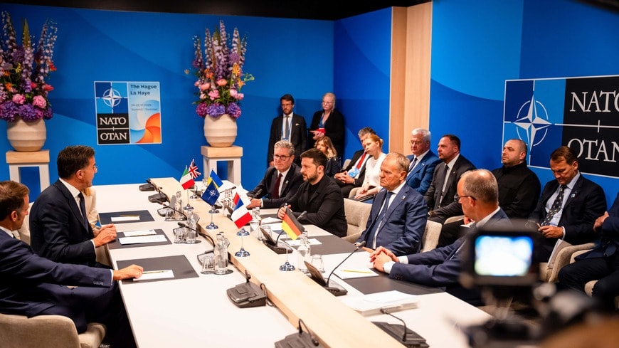 2025年6月25日、オランダのハーグで開催されたNATO首脳会議（写真・2025 Bloomberg Finance LP）