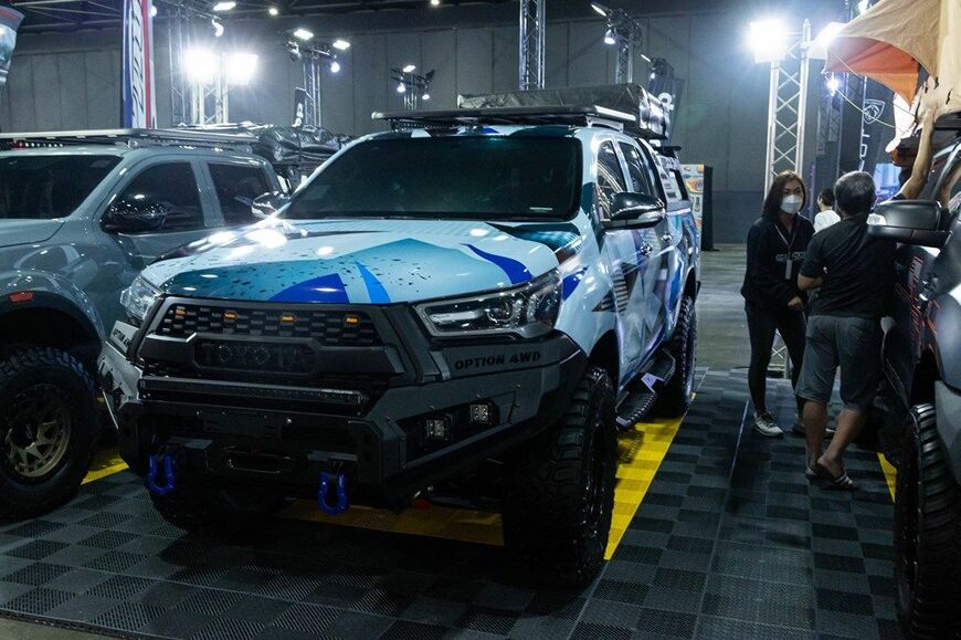 バンコク・インターナショナル・オートサロン2022の会場内（筆者撮影）