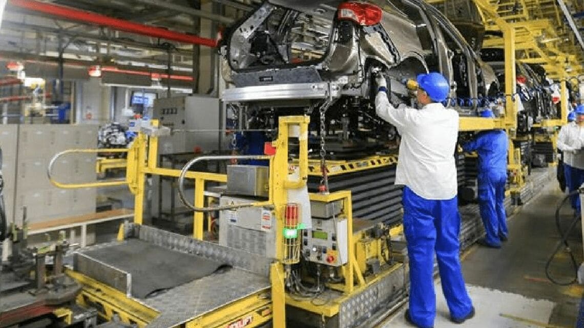 GM（ゼネラル・モーターズ）と上海汽車集団との合弁会社、上海GMの生産ライン。進出企業は3月末にも開かれる米中首脳会談の行方を注視している（上海GMのウェブサイトより）