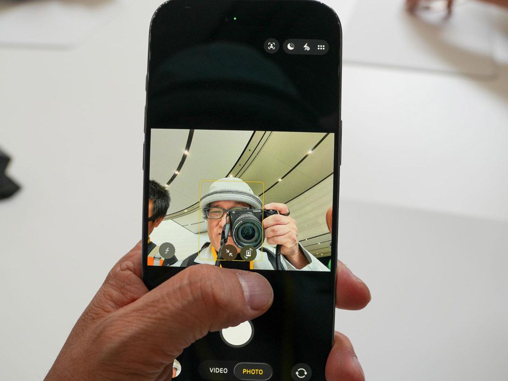 iPhone 17での自撮り