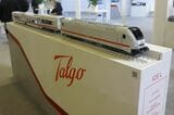 タルゴ社のドイツ鉄道向け車両ICE Lの模型。2024年運行開始の予定が納入遅れで2025年以降へ持ち越された（撮影：橋爪智之）