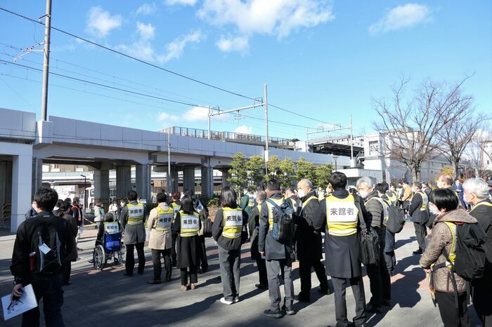 京都鉄道博物館の帰宅困難者対策訓練