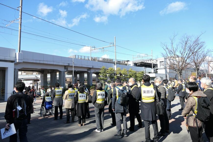 京都鉄道博物館の帰宅困難者対策訓練