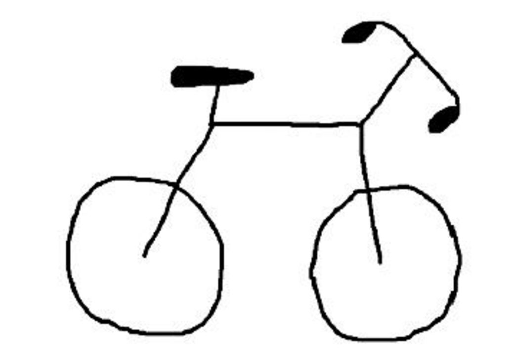 不完成な自転車の略図