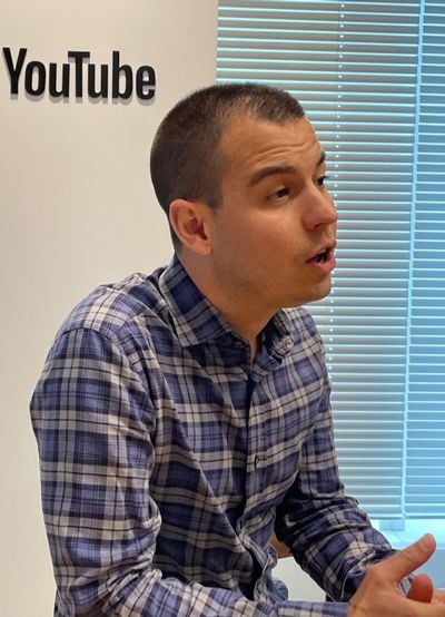 YouTube News & Civics Partnerships DirectorのBrandon Feldman氏（筆者撮影）