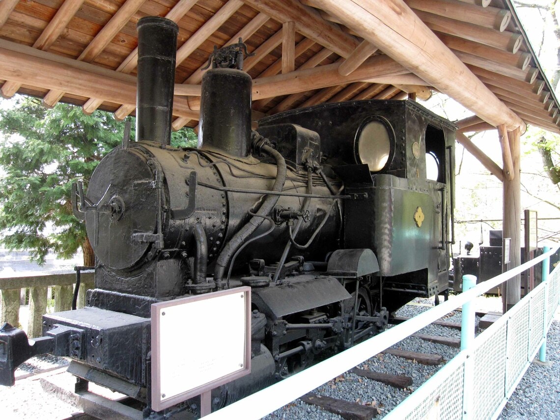 かつて別子銅山で活躍した蒸気機関車。ドイツ・クラウス社製だ（撮影：南正時）