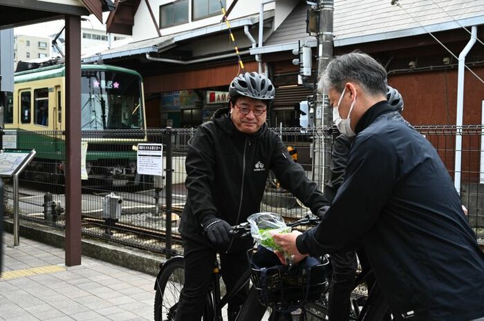 電動アシスト自転車で納品