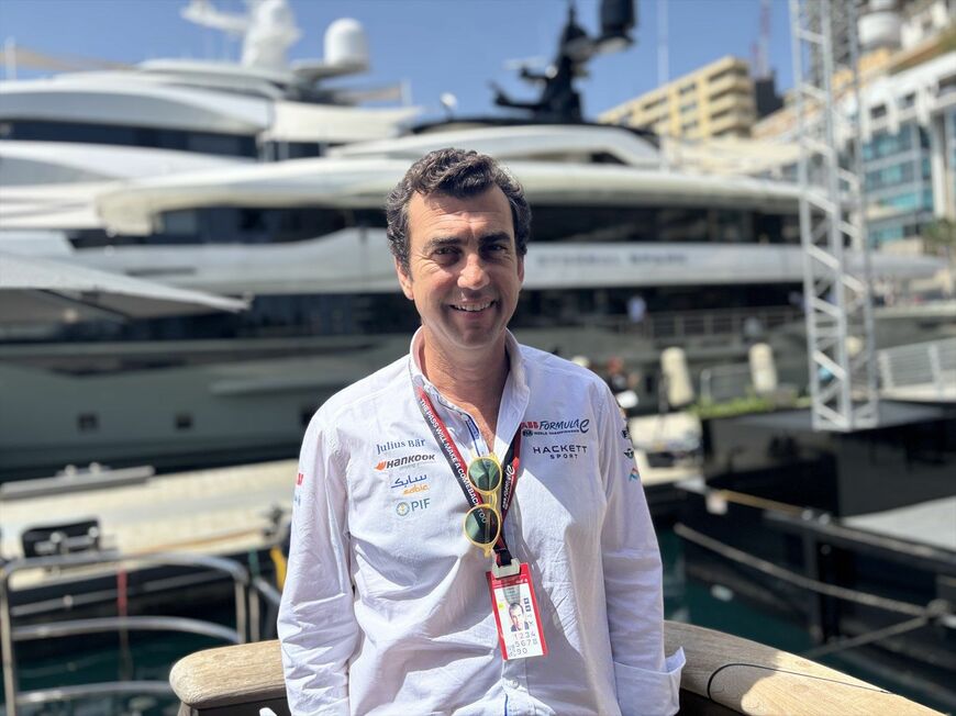 フォーミュラEの共同創業者、アルベルト・ロンゴ氏（筆者撮影）