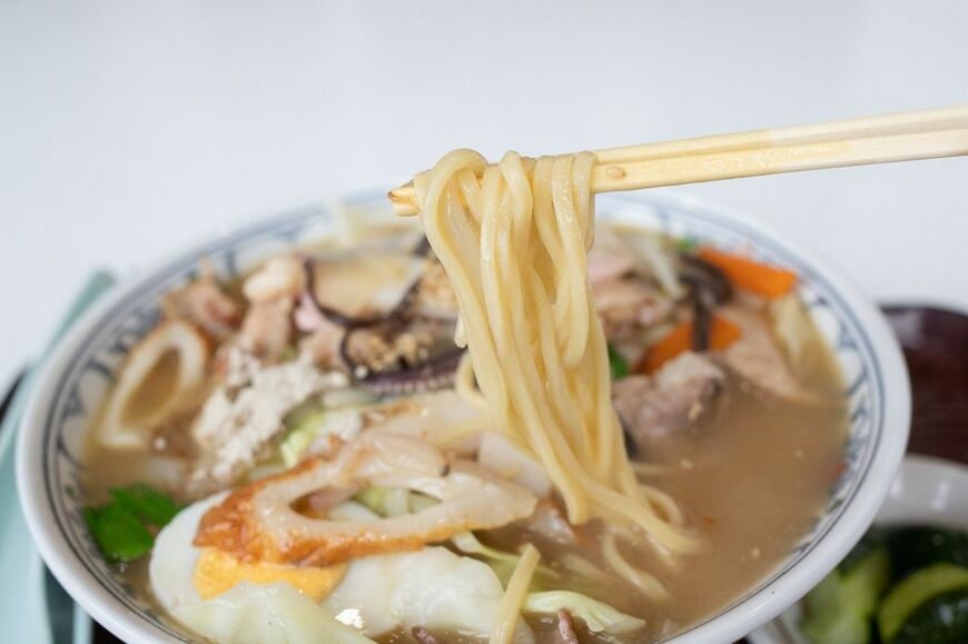 ちゃんぽん麺は自家製（撮影：横田ちえ）​ 