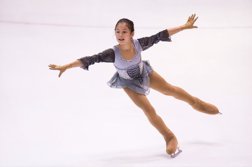 初々しい11歳の頃のアリサ・リウ選手。翌年には、全米フィギュアスケート選手権ジュニアクラスで優勝している。日本の“人気マンガ”のキャラにコスプレした姿は2枚先に（Power Sport Images／Getty Images）