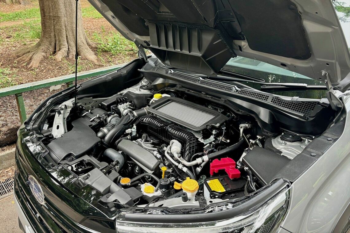 1.8L BOXER 直噴ターボ “DIT”はトルクたっぷりで扱いやすかった（筆者撮影）