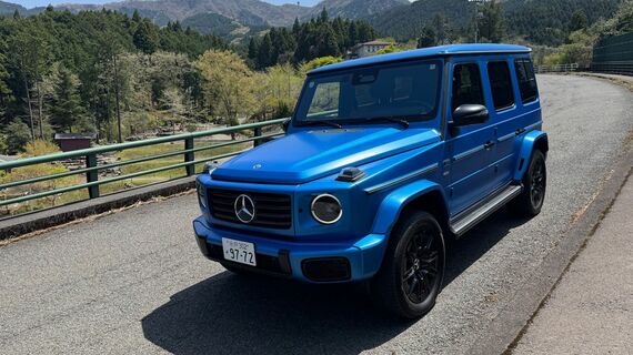メルセデス・ベンツ「G580 with EQ Technology Edition1」の外観。AMGラインパッケージ装着の「エディション1」は全長4730mm、全幅1985mm、全高1990mm、ホイールベース2890mmで、G450d(標準)より60mm長く、10mm高く、ホイールベースは100mm長い