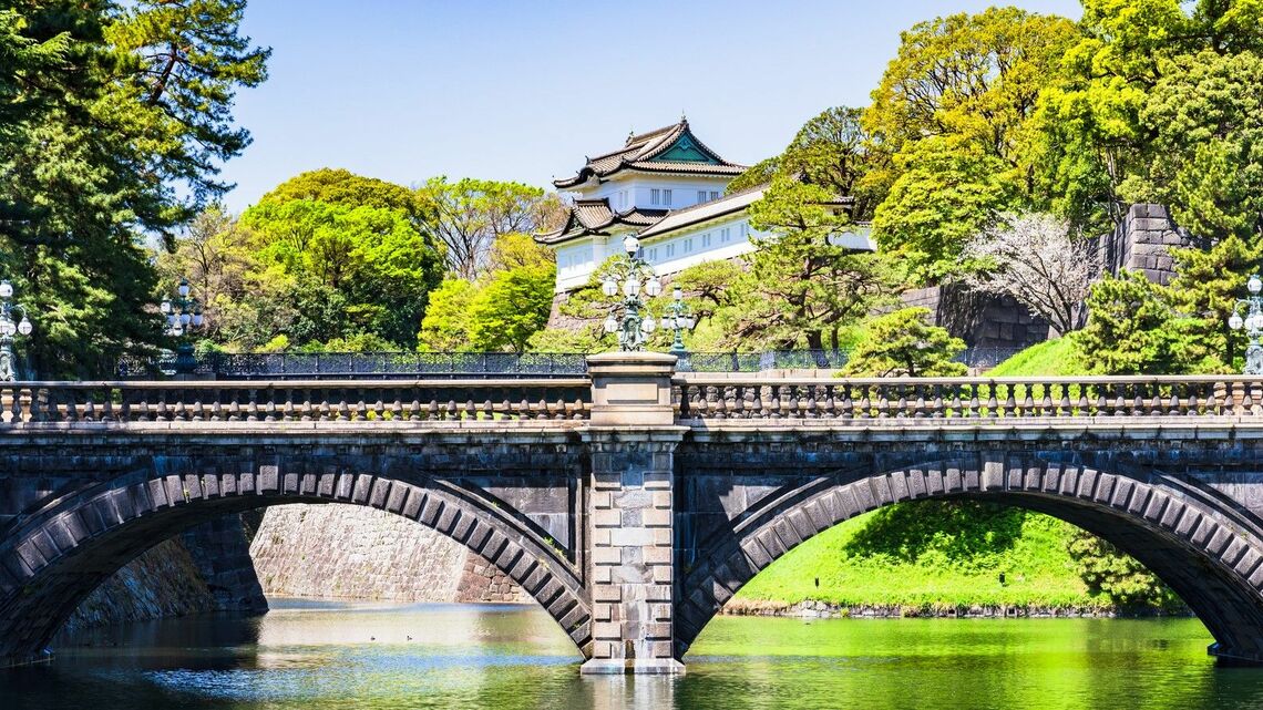 皇居 (江戸城)伏見櫓と二重橋