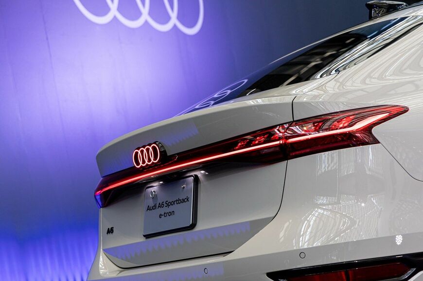 アウディ「A6 e-tron」シリーズおよび発表会の様子（写真：三木 宏章）
