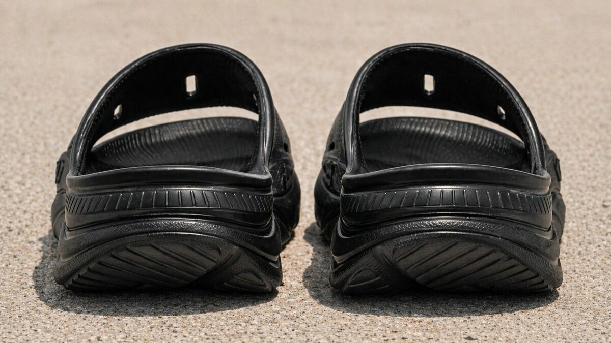 ｢ただの厚底靴じゃないの？｣と思いきや…　流行りの《リカバリーサンダル》を履いた