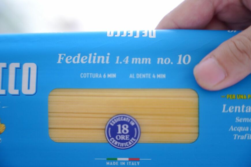 ディチェコのパスタ