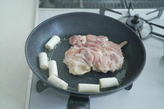 長ネギと鶏もも肉