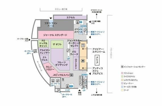 1階のフロアマップ