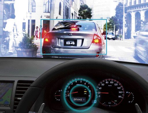 初代アイサイトの作動イメージ（2008年）