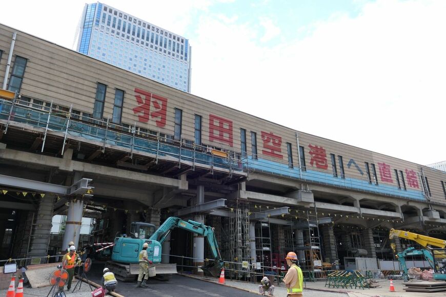 京急品川駅の工事現場