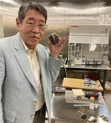 ペロブスカイト太陽電池の発明者である桐蔭横浜大学の宮坂力特任教授（筆者撮影）