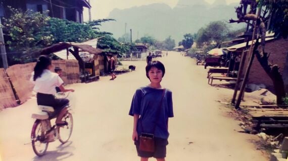 1998年、ヴァンヴィエンを訪れた筆者