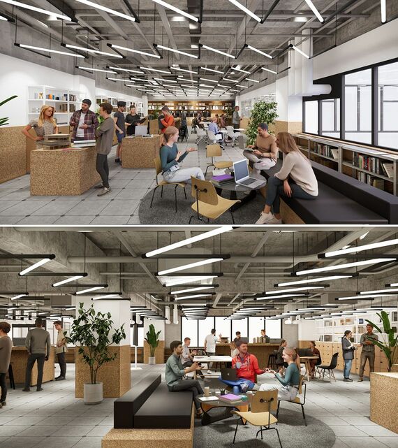 「スタジオ」と呼ばれるオープンなスペース