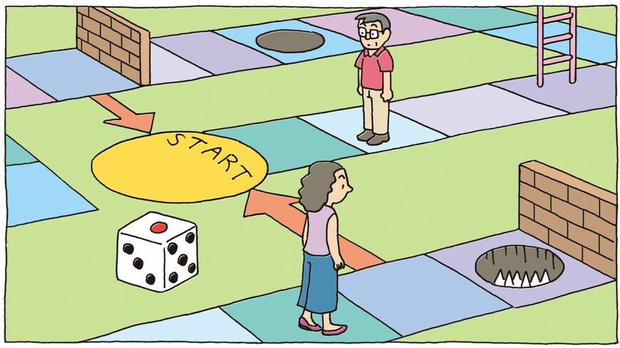 今回は“お互い再婚”の晩婚さんにお話を聞いた（イラスト：堀江篤史）