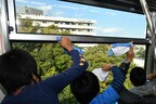 ブルーエール号が市立豊中病院の前に停車。屋上の