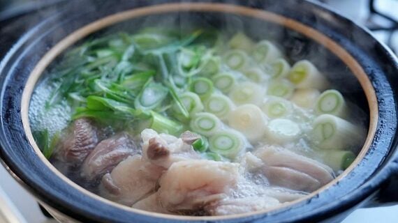 鶏の青ネギの鍋