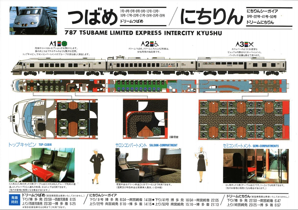 「トップキャビン」やコンパートメントの紹介（JR九州提供）