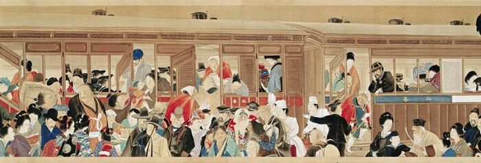 都路華香 《汽車図巻》（部分）