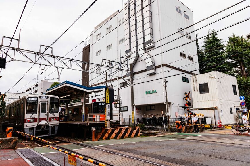 東武東上線 ときわ台駅 踏切