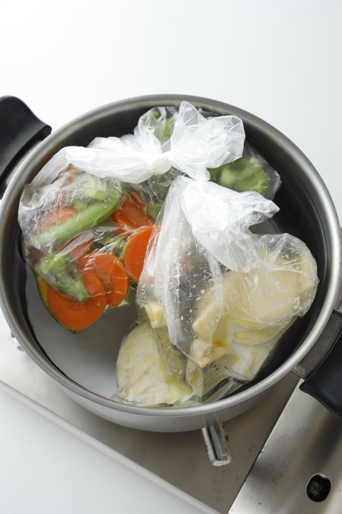 同時調理の様子