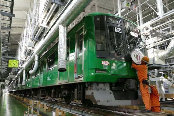 東急5000系 青ガエルラッピング