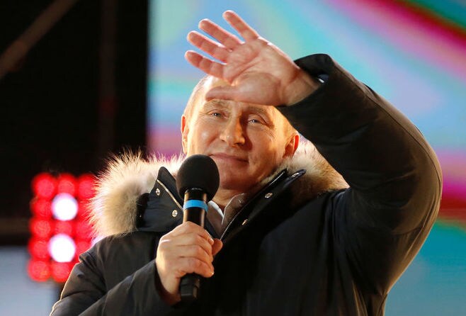ロシア大統領選､現職のプーチン氏が圧勝へ