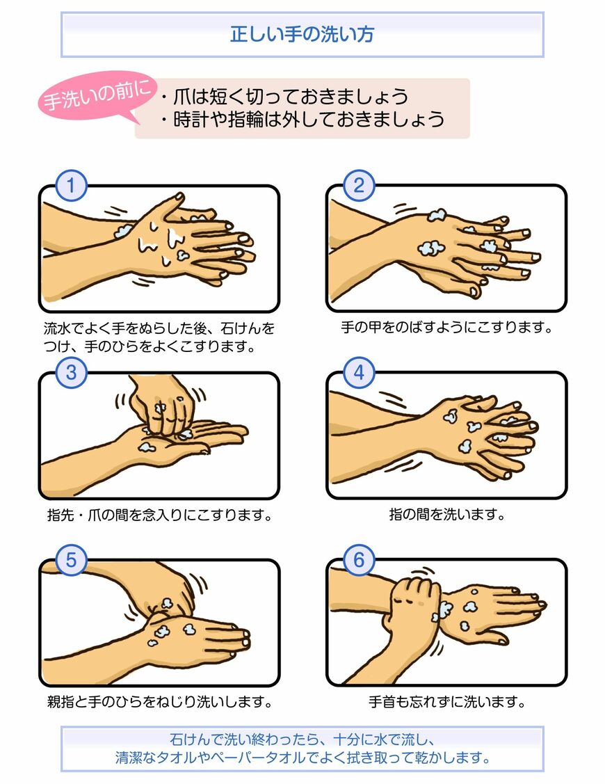 「インフルエンザの感染を防ぐポイント」（政府広報オンライン）より