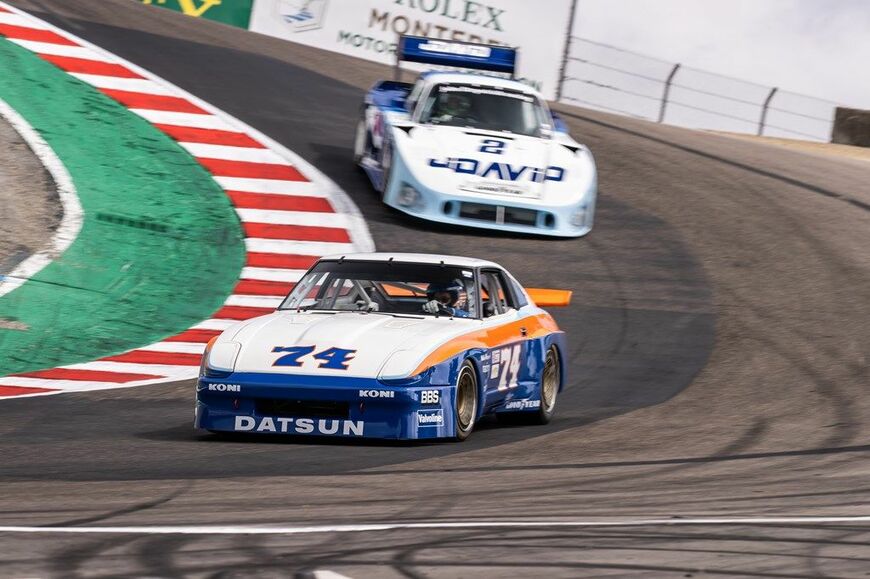 73〜81年のIMSAマシンを中心にしたグループではダットサン「240Z」や「280ZX」など、歴代の「フェアレディZ」が大活躍。ポルシェ「935」やコルベットなど往年のライバルたちとレースを繰り広げた