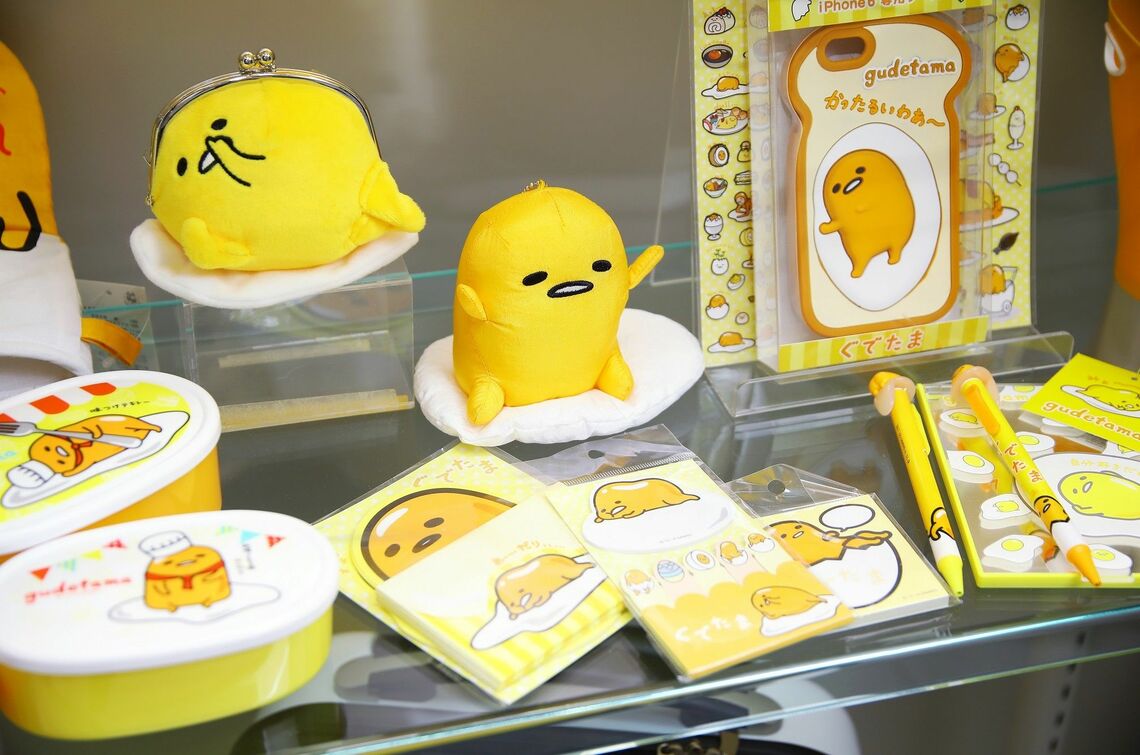 ぐでたまは、かわいいが中心のサンリオキャラクターの中で異質の存在。ファンの共感を取り込んだ（撮影：今井康一）