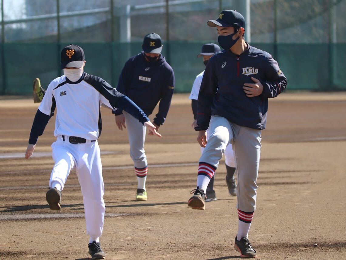 慶應高校での対面練習会